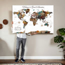 Customizable Framed World Map Canvas Print – Personalized