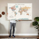 Custom Push Pin World Map Wall Art Canvas Print – by MyGreatCanvas | Canvas Wall Art Prints | Photo Prints & Wall Decor