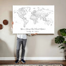 Framed World Map Canvas – Custom Push Pin Travel Tracker – by MyGreatCanvas | Canvas Wall Art Prints | Photo Prints & Wall Decor