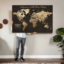 Personalized Push Pin World Map Canvas – Custom Framed by MyGreatCanvas | Canvas Wall Art Prints | Photo Prints & Wall Decor
