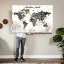 Custom Push Pin World Map Wall Art Canvas Print – by MyGreatCanvas | Canvas Wall Art Prints | Photo Prints & Wall Decor