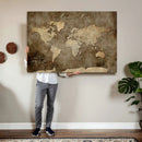 Personalized Push Pin World Map Canvas Print – Custom Framed