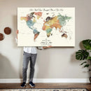 Custom Push Pin World Map Wall Art Canvas Print – by MyGreatCanvas | Canvas Wall Art Prints | Photo Prints & Wall Decor