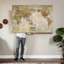 Personalized Push Pin World Map Canvas Print – Custom