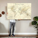 Personalized Push Pin World Map Canvas Print – Custom by MyGreatCanvas | Canvas Wall Art Prints | Photo Prints & Wall Decor