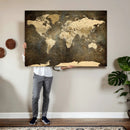 Large Framed Vintage World Map Wall Art Print for Home Wall by MyGreatCanvas | Canvas Wall Art Prints | Photo Prints & Wall Decor