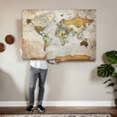 Personalized World Map Canvas Print – Colorful Watercolor
