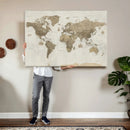 Detailed World Map Wall Art Canvas Print by MyGreatCanvas | Canvas Wall Art Prints | Photo Prints & Wall Decor