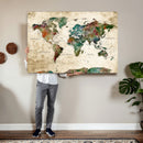 World Map Canvas Print – Framed Detailed Map of the World