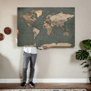 Rustic Black and Wood World Map Canvas Wall Art – Framed by MyGreatCanvas | Canvas Wall Art Prints | Photo Prints & Wall Decor