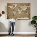 World Map Wall Art Canvas Print, Framed Map Art Picture by MyGreatCanvas | Canvas Wall Art Prints | Photo Prints & Wall Decor