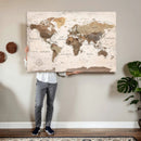World Map Canvas Print – Framed Travel Map Wall Art for by MyGreatCanvas | Canvas Wall Art Prints | Photo Prints & Wall Decor