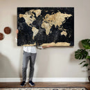 Framed Large World Map Wall Art Canvas Print for Living Room by MyGreatCanvas | Canvas Wall Art Prints | Photo Prints & Wall Decor