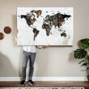 Large World Map Canvas Print – Framed Travel Map Wall Art