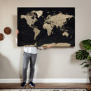 World Map Wall Art Print – Detailed Map of the World Wall