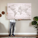 World Map Canvas Print – Detailed Map of the World Wall Art