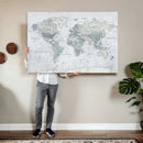 World Map Canvas Print – Detailed Map of the World Wall Art