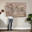 Grunge World Map Canvas Wall Art - Vintage Aged World Map by MyGreatCanvas | Canvas Wall Art Prints | Photo Prints & Wall Decor