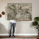World Map Canvas Print – Detailed Map of the World Wall Art