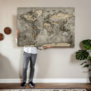 World Map Canvas Print – Detailed Map of the World Wall Art