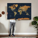Modern World Map Canvas Print – Framed Detailed Map of the by MyGreatCanvas | Canvas Wall Art Prints | Photo Prints & Wall Decor