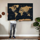 Framed Large World Map Wall Art Canvas Print – Stunning by MyGreatCanvas | Canvas Wall Art Prints | Photo Prints & Wall Decor