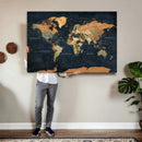 Vintage World Map Canvas Wall Art – Detailed Map with by MyGreatCanvas | Canvas Wall Art Prints | Photo Prints & Wall Decor