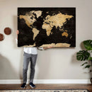 Extra Large World Map Canvas Print – Detailed Map Classic