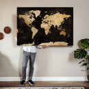 Extra Large World Map Canvas Print – Detailed Map Classic
