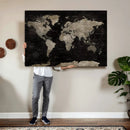 Detailed World Map Wall Art Print - Large Framed World Map