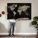 Detailed World Map Wall Art Print - Large Framed World Map
