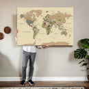 Extra Large World Map Canvas Print – Detailed Map of the by MyGreatCanvas | Canvas Wall Art Prints | Photo Prints & Wall Decor