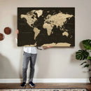 World Map Canvas Print – Framed World Map Wall Art for