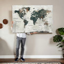 World Map Canvas Print – Framed Travel Map Wall Art for
