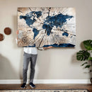 Rustic World Map Canvas Print – Framed Wall Art for Couples, by MyGreatCanvas | Canvas Wall Art Prints | Photo Prints & Wall Decor