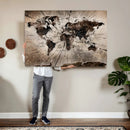 Black and White World Map Canvas Print – Framed Wall Art for by MyGreatCanvas | Canvas Wall Art Prints | Photo Prints & Wall Decor
