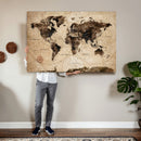 World Map Wall Art Canvas Print