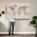 Detailed World Map Wall Art Canvas Print for Home and Office Decor by MyGreatCanvas | Canvas Wall Art Prints | Photo Prints & Wall Decor