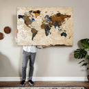 World Map Canvas Print – Framed Travel Map Wall Art for