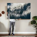 Foggy Mountain Forest Canvas Print, Misty Pine Trees Nature by MyGreatCanvas | Canvas Wall Art Prints | Photo Prints & Wall Decor