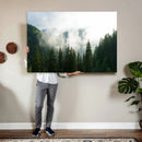 Misty Mountain Forest Canvas Print, Foggy Pine Trees Nature by MyGreatCanvas | Canvas Wall Art Prints | Photo Prints & Wall Decor