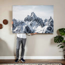Snowy Mountain Range Canvas Print, Alpine Peaks Landscape by MyGreatCanvas | Canvas Wall Art Prints | Photo Prints & Wall Decor