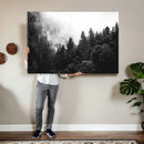 Black White Forest Wall Art Canvas Print, Misty Pine Tree by MyGreatCanvas | Canvas Wall Art Prints | Photo Prints & Wall Decor