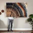 Abstract Tree Ring Wall Art Print – Natural Rustic Wood by MyGreatCanvas | Canvas Wall Art Prints | Photo Prints & Wall Decor