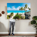 Barbados Beach Wall Art Canvas Print, Palm Tree Ocean by MyGreatCanvas | Canvas Wall Art Prints | Photo Prints & Wall Decor