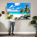 Barbados Beach Wall Art Canvas Print, Palm Tree Ocean by MyGreatCanvas | Canvas Wall Art Prints | Photo Prints & Wall Decor
