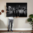 Boston Wall Art Canvas Print, Boston City Downtown Night by MyGreatCanvas | Canvas Wall Art Prints | Photo Prints & Wall Decor