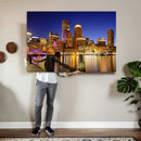 Boston Wall Art Canvas Print, Boston City Downtown Night by MyGreatCanvas | Canvas Wall Art Prints | Photo Prints & Wall Decor