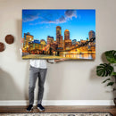 Boston Wall Art Canvas Print, Boston City Downtown Night by MyGreatCanvas | Canvas Wall Art Prints | Photo Prints & Wall Decor
