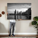 Chicago Wall Art Canvas Print, Chicago City Downtown Night by MyGreatCanvas | Canvas Wall Art Prints | Photo Prints & Wall Decor
